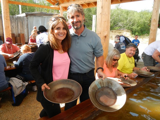 The Maurers also got to pan for gold in Alaska — they wound up with about $30 worth!