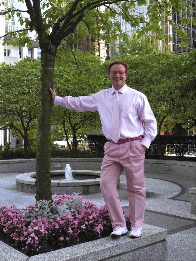 Matthew Eichhorst, president of Expedia CruiseShipCenters, is all decked out for our company’s fight against breast cancer.