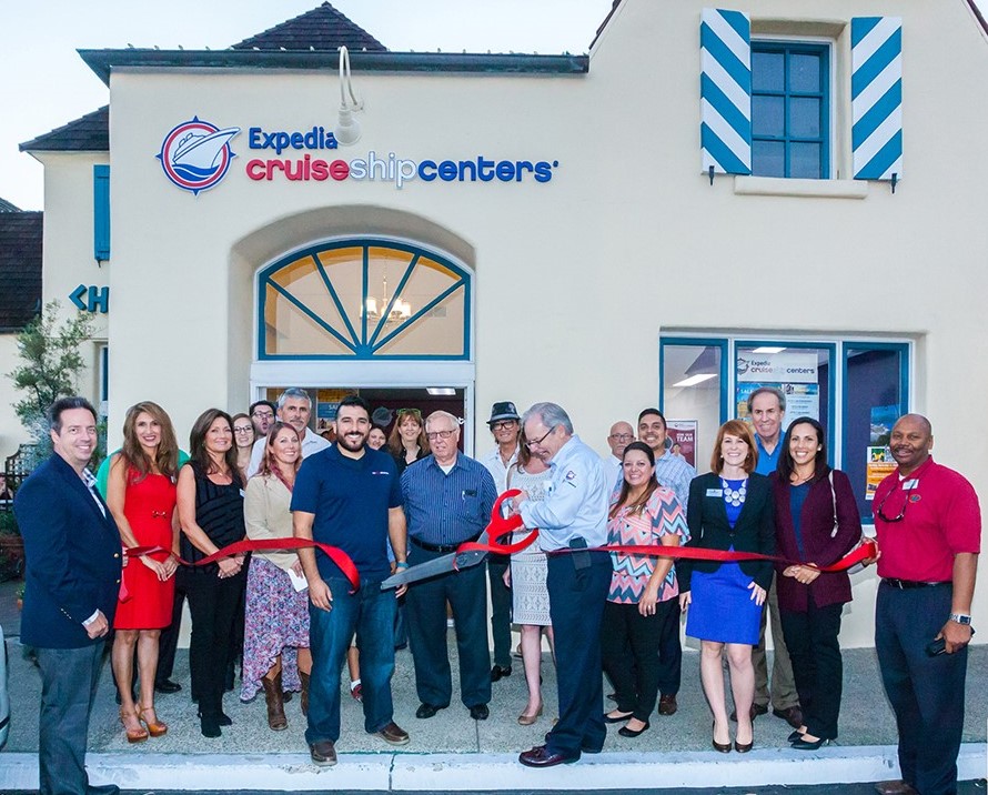 Expedia CruiseShipCenters Tustin opened it's doors in April of 2016. Photo credit: Anthony Wang & the Tustin Chamber of Commerce.
