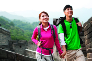 Couple on The Great Wall of Chine