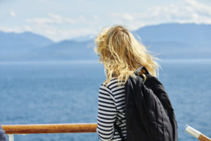 Solo Traveler with Backpack